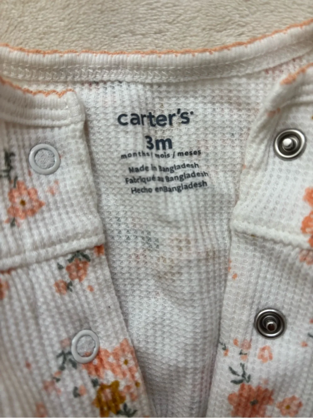 Carter's Baby Pajama Onesie Sleep and Play Lot Size 3M Set - 4pc plus hat EUC